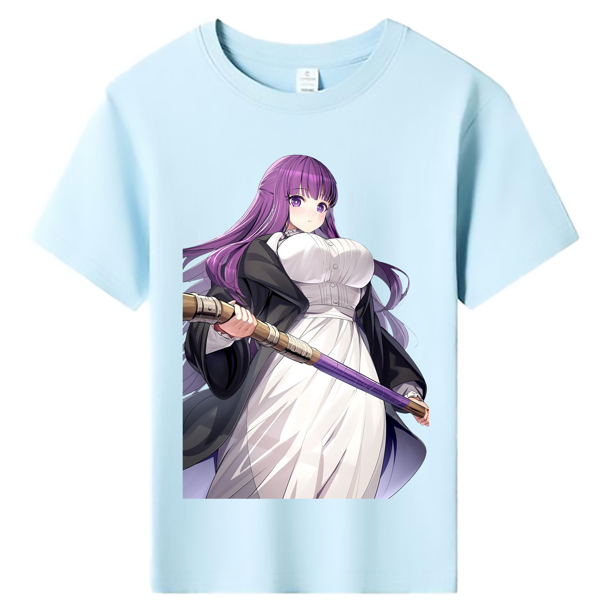 （画像用） 葬送のフリーレン Frieren 綿100％キッズTシャツ（フロントプリント）